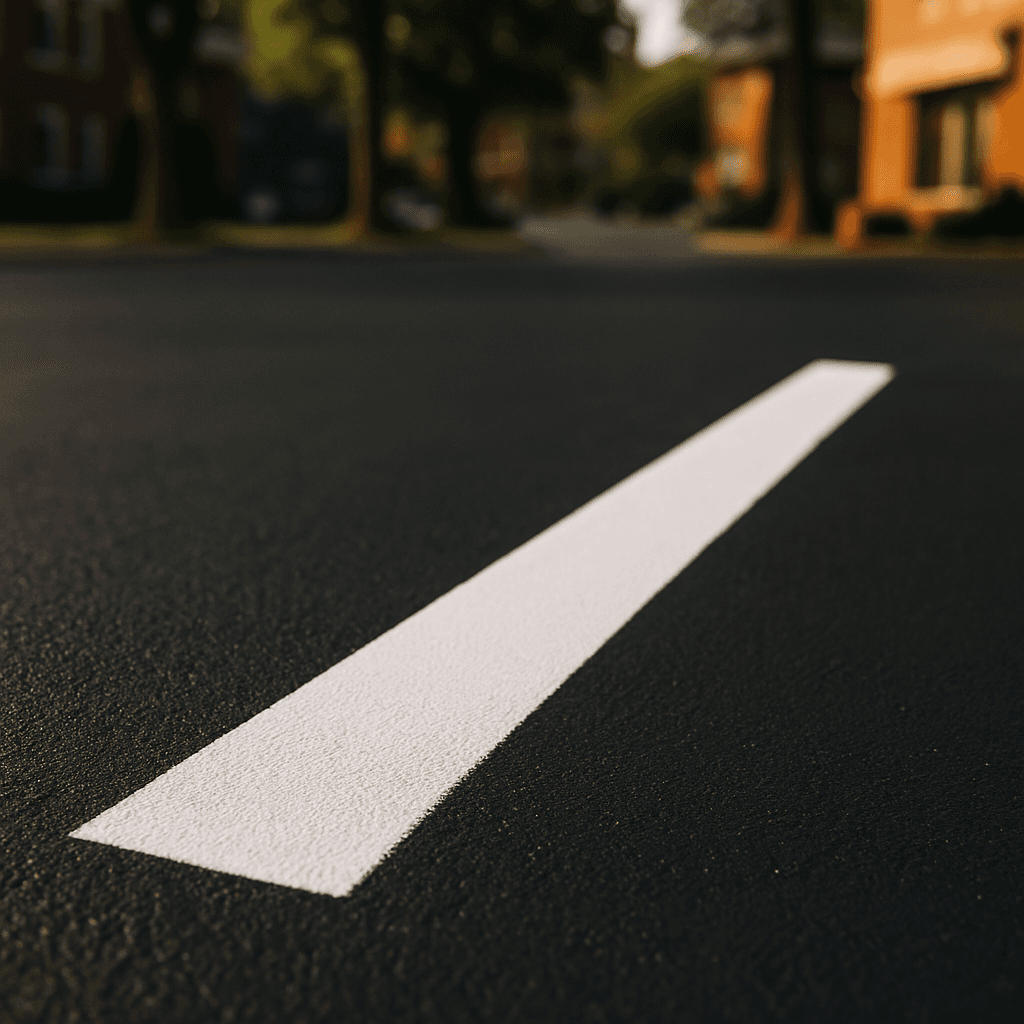 Marquage de lignes sur stationnement commercial par PAVEX